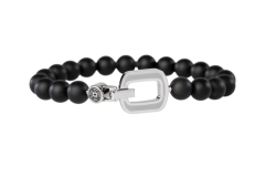 ORGANO Vital Onyx-Armband edelstahl
